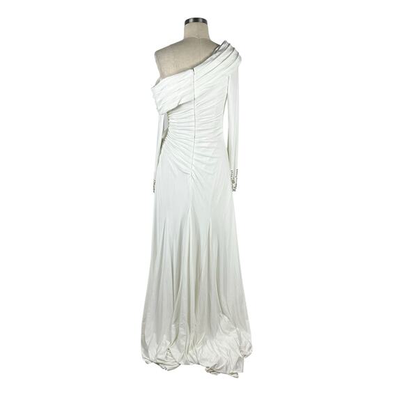 Mac Duggal White One-Shoulder Maxi Dress - Picture 3 of 9